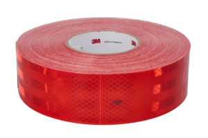 Banda reflectorizanta de contur 3M 1 buc, soft, culoare rosie 5,1cm x 50m