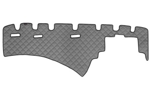 Covoras bord gri, ECO-piele, ECO-LEATHER potrivit RENAULT TRUCKS T dupa 2013