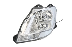 Far stanga H1/H7/LED/PY21W, electric fara motoras, fundal crom, culoare Semnalizator transparent DAF CF, XF dupa 2012