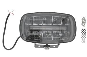 Farul universal Dreapta/Stanga (raza lunga, OPTIMO 300, LED, 12/24V, 60W, latime 245mm, inaltime 139mm, adancime: 71mm, transparent, aluminiu/plastic, negru, Lampi de pozitie, semnalizare, Omologare E