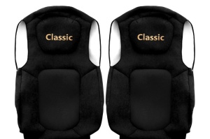 Huse scaun camion Classic (negru, material velur, serie ELEGANCE, centura pasager asamblata in scaun; centura de siguranta a soferului asamblata in scaun) potrivit FORD F-MAX - Img 2