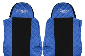 Huse scaun camion Elegance (albastru, material eco-piele / velur, serie ELEGANCE) potrivit DAF - Img 3
