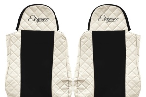 Huse scaun camion Elegance (bej, material eco-piele / velur, serie ELEGANCE) potrivit DAF - Img 3