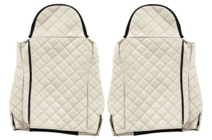 Huse scaun camion Elegance (bej, material eco-piele / velur, serie ELEGANCE) potrivit MAN - Img 2