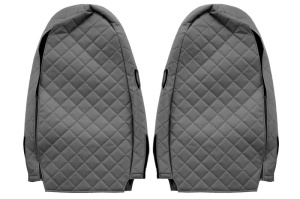 Huse scaun camion Elegance (gri, material eco-piele / velur, serie ELEGANCE, egrate) potrivit VOLVO - Img 2