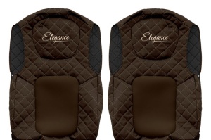 Huse scaun camion Elegance (maro, material eco-piele / velur, serie ELEGANCE) potrivit FORD F-MAX - Img 3