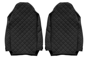 Huse scaun camion Elegance (negru, material eco-piele / velur, serie ELEGANCE) potrivit IVECO - Img 2