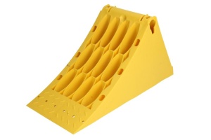 Pana blocaj roata G46, plastic, lungime: 390mm, inaltime: 200mm, latime: 160mm, galben