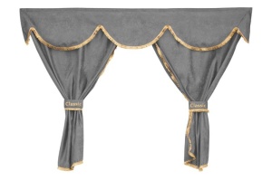 Perdea cortina cabina CLASSIC, cantitate in set: 5buc gri