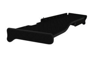 Raft interior cabina potrivit MERCEDES ACTROS MP2 / MP3 dupa 2002 (lung, Panou LED, lumina alba, sertar suplimentar sub blatul mesei, lung, culoare: negru, serie: ELEGANCE)