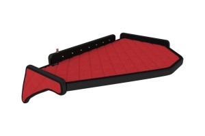 Raft polita interior cabina (panou LED, lumina alba; fara gaura in covor; mijloc, cabina, culoare: rosu, serie: ELEGANCE) potrivit VOLVO