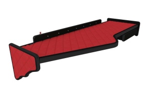 Raft polita interior cabina (panou LED, lumina alba; lung; sertar suplimentar sub blatul mesei, lung, culoare: rosu, serie: ELEGANCE) potrivit SCANIA
