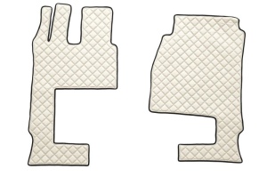 Set covor podea camion Mercedes Actros scaun pasager convertibil, ECO-LEATHER, set 3 buc. (material - eco-piele, culoare - bej, cabina lata 250 cm) - Img 2