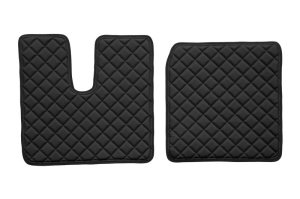 Set covor podea camion potrivit MAN ECO-LEATHER, set 3 buc. (material - eco-piele, culoare - negru, cabina lata 250 cm) potrivit MAN TGA dupa 1999 - Img 2