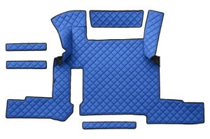 Set covor podea camion potrivit MAN ECO-LEATHER, set 7 bucati (material - eco-piele, culoare - albastru, transmisie automata) potrivit MAN TGX - Img 3