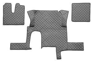 Set covor podea camion potrivit MAN un sertar, ECO-LEATHER, set 3 buc. (material - eco-piele, culoare - gri, transmisie automata) potrivit MAN TGX dupa 2006