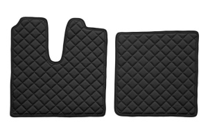 Set covor podea camion potrivit MAN un sertar, ECO-LEATHER, set 3 buc. (material - eco-piele, culoare - negru, pentru transmisie manuala) potrivit MAN TGX - Img 2