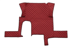 Set covor podea camion potrivit MAN un sertar, ECO-LEATHER, set 3 buc. (material - eco-piele, culoare - rosu, transmisie automata) potrivit MAN TGX dupa 2006 - Img 3