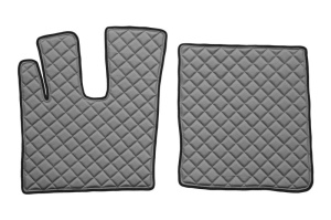 Set covorase podea camion potrivit DAF ECO-LEATHER, set 3 buc. (material - eco-piele, culoare - gri, transmisie automata) potrivit DAF XF 105, XF 106 dupa 2012 - Img 2