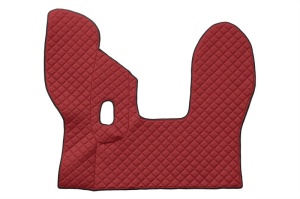 Set covorase podea camion potrivit DAF ECO-LEATHER, set 3 buc. (material - eco-piele, culoare - rosu, pentru transmisie manuala) potrivit DAF dupa 2013 - Img 3