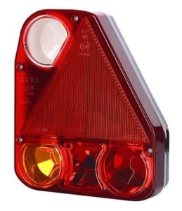 Stop lampa spate dreapta (12/24V, cu semnalizare, lumina marsalier, cu lumina stop, lumina parcare, reflector triunghiular, cu cablu;fara soclu)