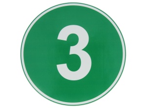 Autocolant sticker avertizare informare 3 1 buc, vehicule ecologice, culoare verde diametru 22cm