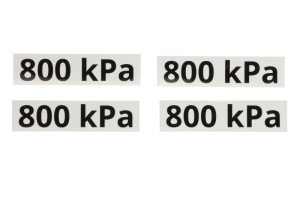 Autocolant sticker incarcare axa 800 kPA 4 buc, set, 13,3cm x 3,3cm