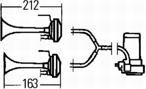 Claxon (Pneumatic, camion 24V, 780; 840Hz, 118dB) - Img 2