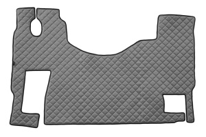 Covor podea camion potrivit MERCEDES, Scaun fix pentru pasager podea plata, ECO-LEATHER, 1 bucata (material - eco-piele, culoare - rosu)