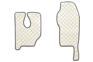 Covor podea camion potrivit MERCEDES, Scaun fix pentru pasager tunel inalt, ECO-LEATHER, set 3 buc. (material - eco-piele, culoare - bej) - Img 2