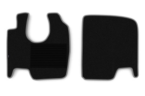 Covoras Auto F-CORE, sofer + pasager 2 buc. potrivit MERCEDES ATEGO, ATEGO 2, ATEGO 3, AXOR dupa 1998 (velours, gri)