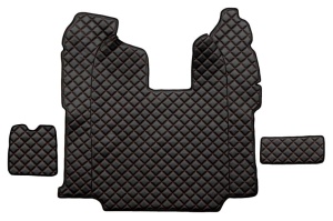 Covoras Auto, scaun pasager, piele ECO potrivit SCANIA R I, R II dupa 2011 (material - piele matlasată ECO, Scaune RECARO, transmisie automata) - Img 2