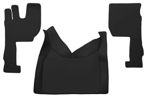 Covoras podea camion scaun pasager pneumatic, set 3 buc (material - eco-leather negru transmisie automata) potrivit VOLVO FH II, FH16 II dupa 2014