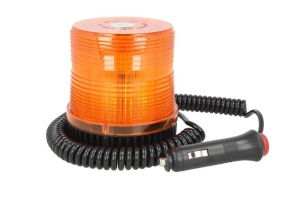 Girofar portocaliu, 12/24V, LED, fixare magnetica cu fire 4m
