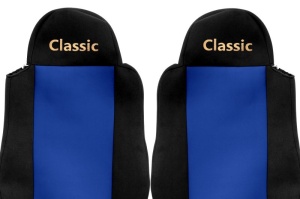 Huse scaun camion Classic (albastru, material velur, serie CLASSIC, centura pasager asamblata in scaun; centura de siguranta a soferului asamblata in scaun) potrivit MAN - Img 2