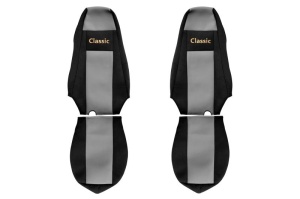 Huse scaun camion Classic (gri, material velur, serie CLASSIC, centura pasager asamblata in scaun) Scania P, G, R, T