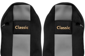Huse scaun camion Classic (gri, material velur, serie CLASSIC, centura pasager asamblata in scaun) Mercedes Actros - Img 2