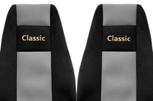 Huse scaun camion Classic (gri, material velur, serie CLASSIC, centura pasager asamblata in scaun) Renault Magnum - Img 2
