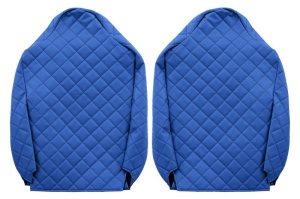 Huse scaun camion Elegance (albastru, material eco-piele / velur, serie ELEGANCE, tetiera integrata pentru pasageri; tetiera soferului integrata) potrivit RENAULT T - Img 2