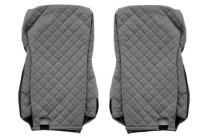 Huse scaun camion Elegance (gri, material eco-piele / velur, serie ELEGANCE, Euro 6) potrivit DAF - Img 2