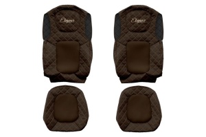 Huse scaun camion Elegance (maro, material eco-piele / velur, serie ELEGANCE) potrivit FORD F-MAX