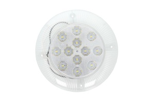 Lampa lumina interior alb, 12V, suprafata, inaltime 19mm, diametru 190mm, 12 leduri, reflector argintiu