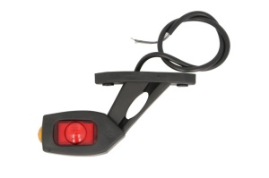 Lumini marcaj dreapta, portocaliu/rosu/alb, LED, inaltime 87; latime 35,5; adancime 163, lungime furtun 500, brat scurt, 12/24V pentru suprafete orizontale - Img 3