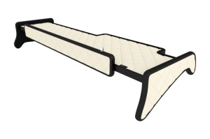 Raft polita interior cabina (panou LED, lumina alba; cabina larga XXL; lung; sertar suplimentar sub blatul mesei, lung, culoare: bej, serie: ELEGANCE) potrivit MAN - Img 2