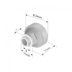Rola culisare acoperis prelata diametru 24mm x latime 7mm