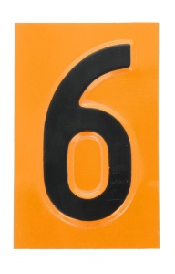Semn avertizare 1 buc, ADR "6â€ placa numar avertizare