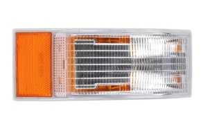 Semnalizator fata Dreapta/Stanga potrivit VOLVO FH12, FH16, FM10, FM12, FM7 dupa 1993 (culoare sticla: alb/portocaliu, P21/5W, cu soclu bec, 3 pini)