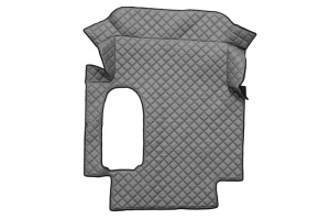 Set covor podea camion potrivit MAN ECO-LEATHER, set 3 buc. (material - eco-piele, culoare - rosu, cabina lata 250 cm) potrivit MAN TGA dupa 1999 - Img 3