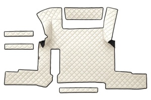 Set covor podea camion potrivit MAN ECO-LEATHER, set 7 bucati (material - eco-piele, culoare - bej, transmisie automata) potrivit MAN TGX I - Img 3