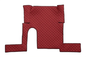Set covor podea camion potrivit MAN un sertar, ECO-LEATHER, set 3 buc. (material - eco-piele, culoare - rosu, pentru transmisie manuala) potrivit MAN TGX - Img 3